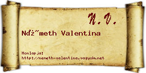 Németh Valentina névjegykártya