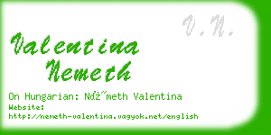 valentina nemeth business card